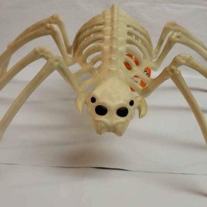 Halloween Spider Skeleton Prop Decoration 10" Plastic Bones Spooky Figure